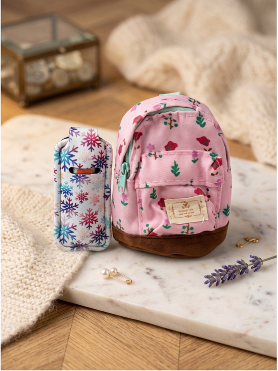 Unbranded Accessories - Natural Life Backpack Keychain Card Holder Pink Floral